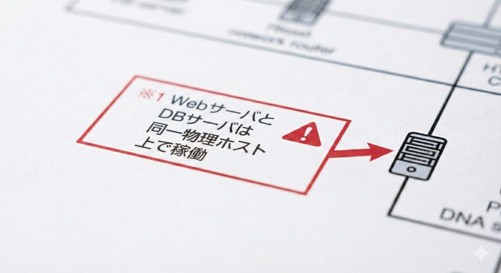 ネットワーク構成図の注釈（※）に記載された重要な制約条件の拡大図